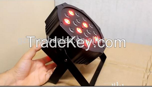 18pcs 1w led slim par can stage light 