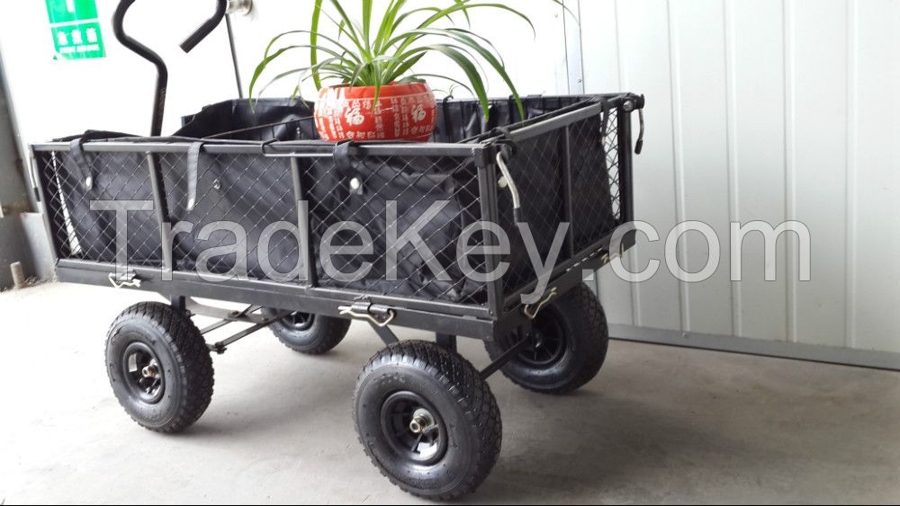 foldable garden cart with waterproof liner and mesh basket 1840