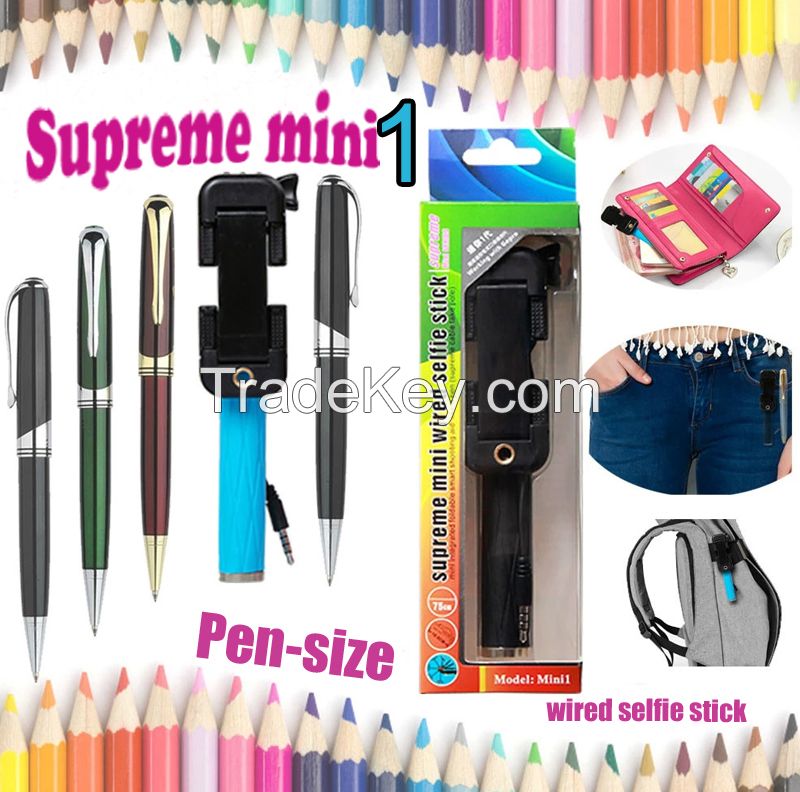 2015 Wholesale supreme mini monopod pen size selfie stick ,Monopod Selfie-stick 