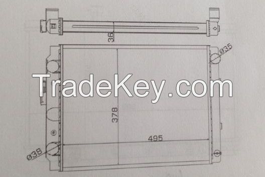 Completely Aluminum motor vehicle radiator