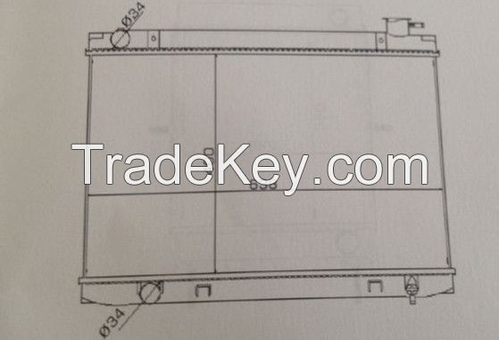 Air Cooled Heavy Duty Vehicle Aluminum Radiator For Engine