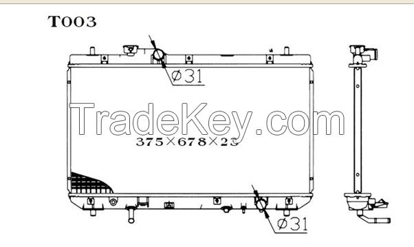 OEM and Customized vehicle auto radiator vehicle water tank