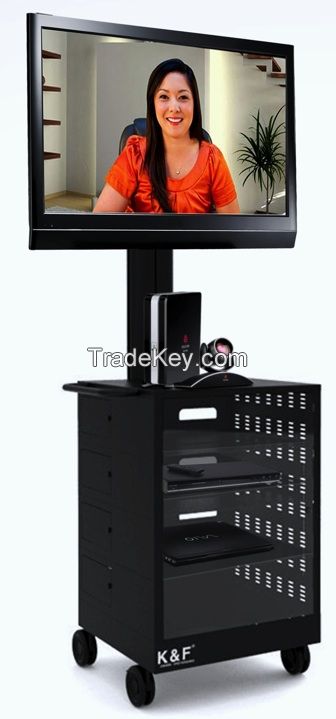 TV Floor stand - TV Stand with Lockable Cart TMC01