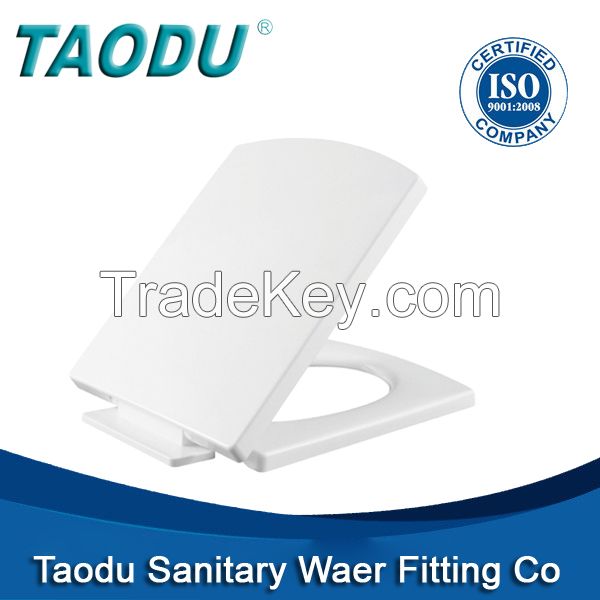 TD365-Square closet pp sheet cover bidet toilet seat cover with soft closing hinge