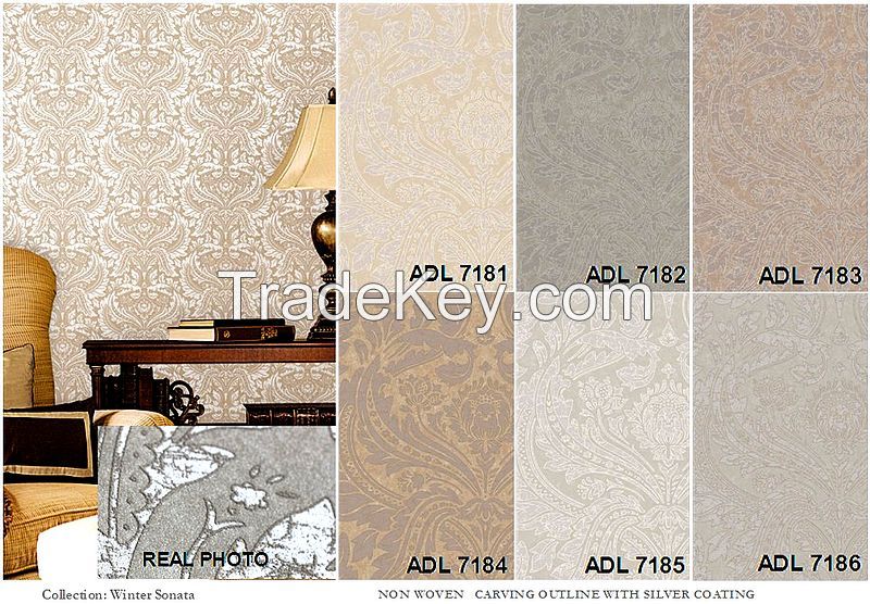 FAMIER Non-Woven Wallpaper Winter Sonata #ADL7051~ADL8034