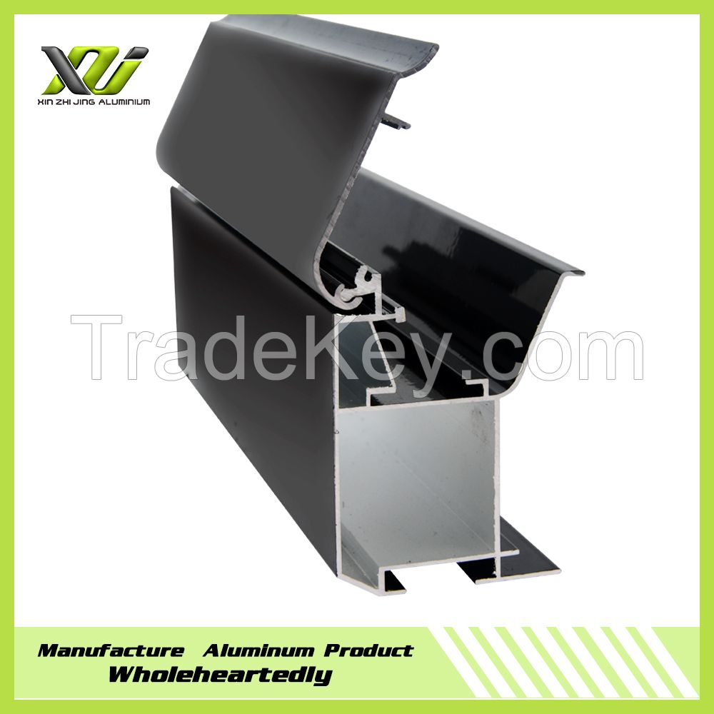 Black anodized 6063t5 extrusion aluminum profile