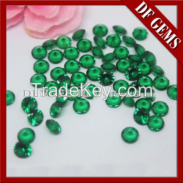 Lab Created Round Brilliant Cut Nano Green CZ