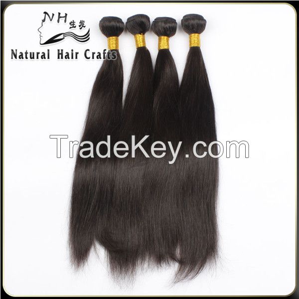 2015 hot sell unprocessed brazilian virgin remy silky straight human hair