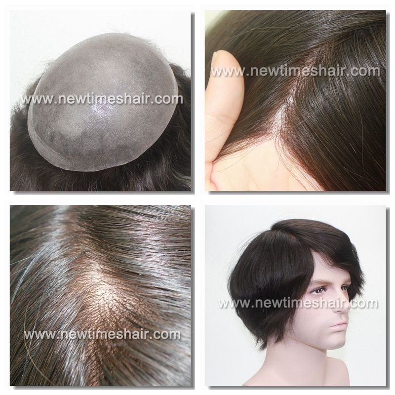 super thin skin lift injected base men's toupee