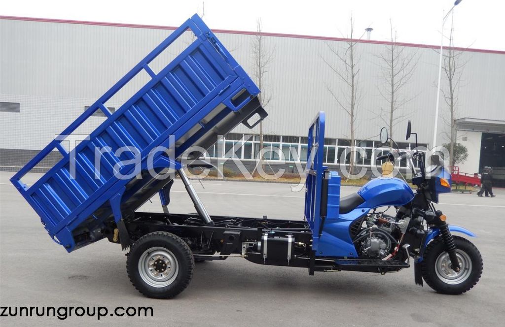 ZR200ZH-F 200cc water cooled hydraulic auto dumper cargo motor tricycle