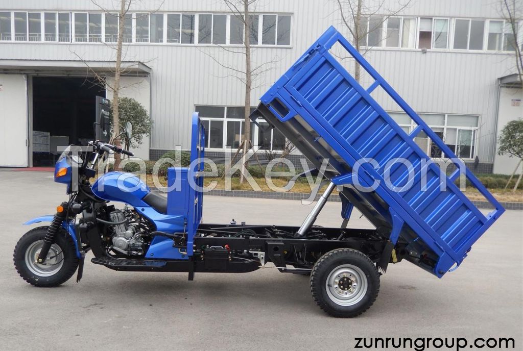 ZR200ZH-F 200cc water cooled hydraulic auto dumper cargo motor tricycle