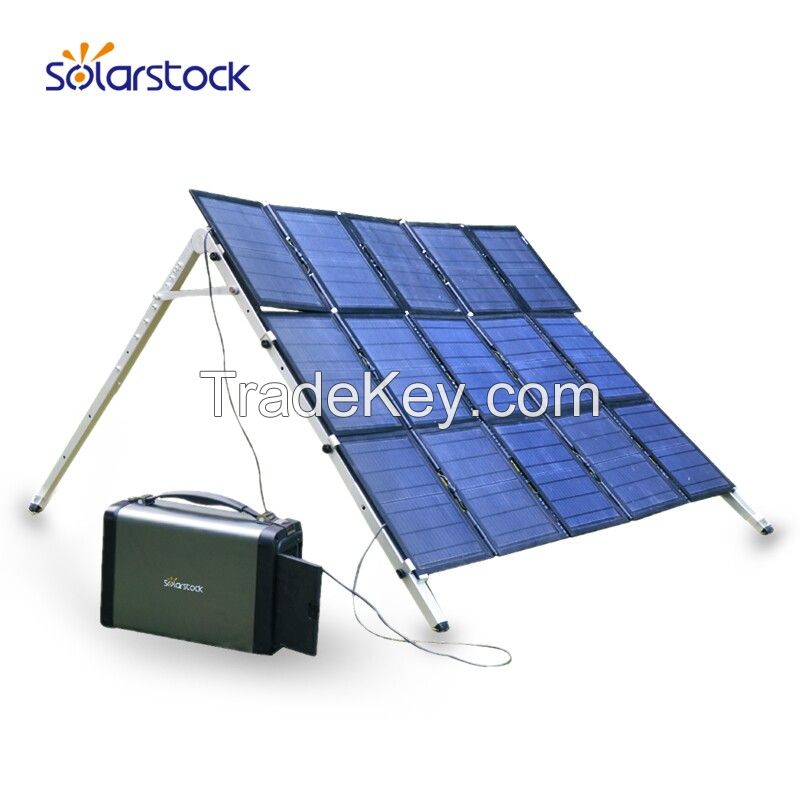 portable emergency backup power solar generator plug and play