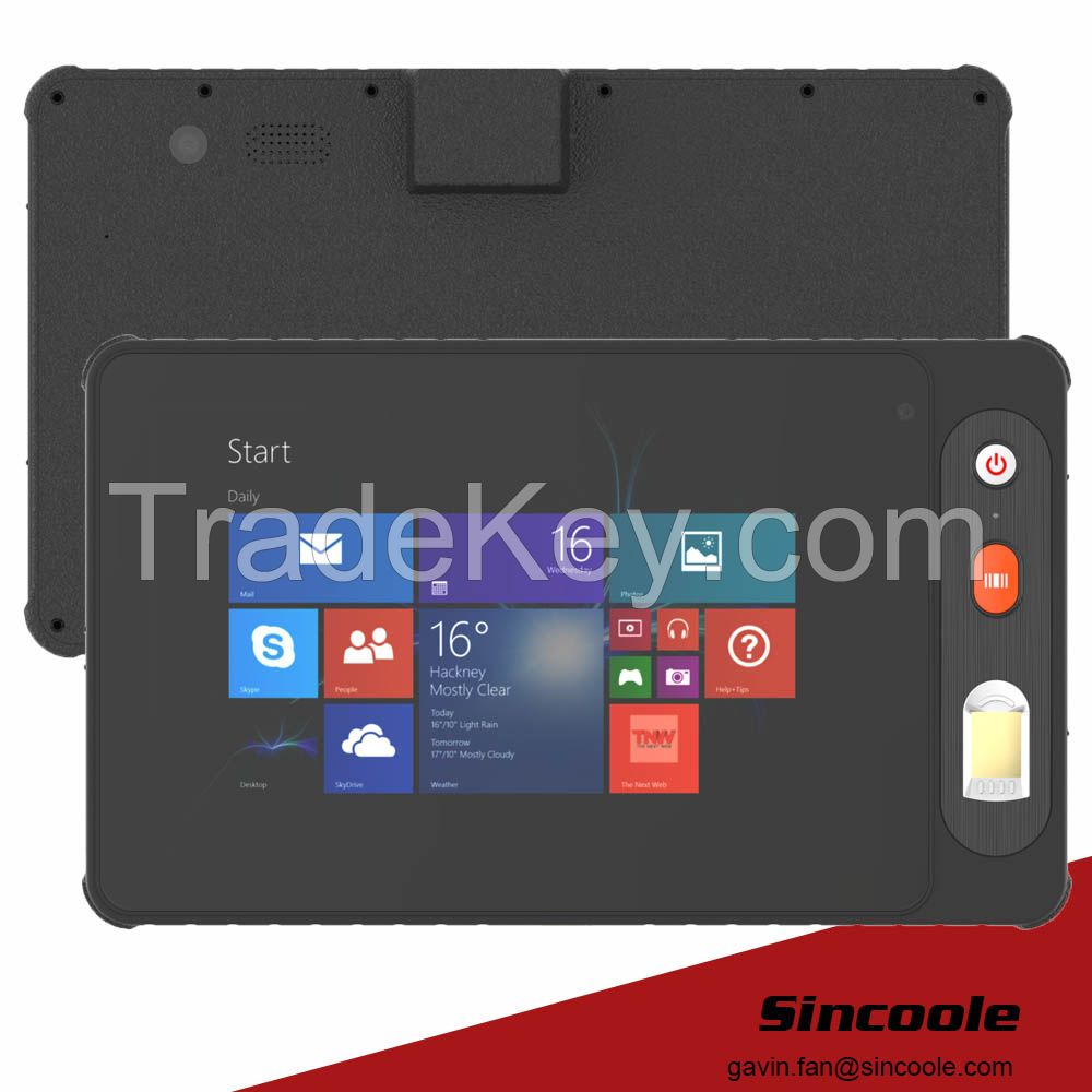 8 inch windows barcode RFID rugged tablet