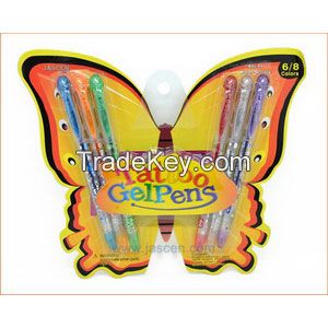 6 Pack Tattoo Gel Pen With Stencil