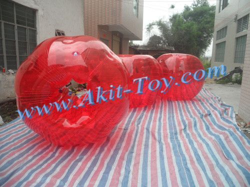 Funny red inflatable bubble soccer ball bumper ball