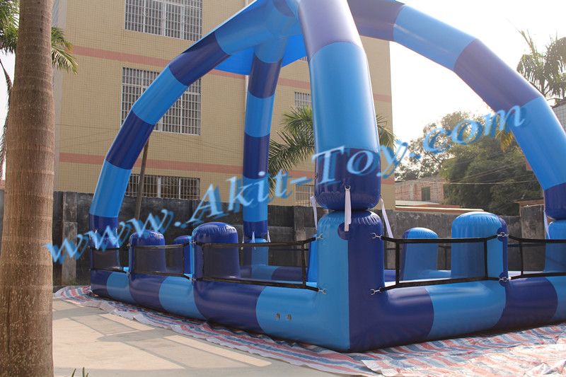 Party inflatable water pool for volleyball filed