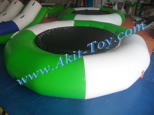 Kids round funny inflatable water trampoline for sale