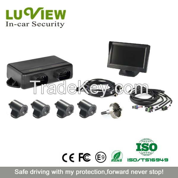 360 degree car surround parking sensors system with LED screen