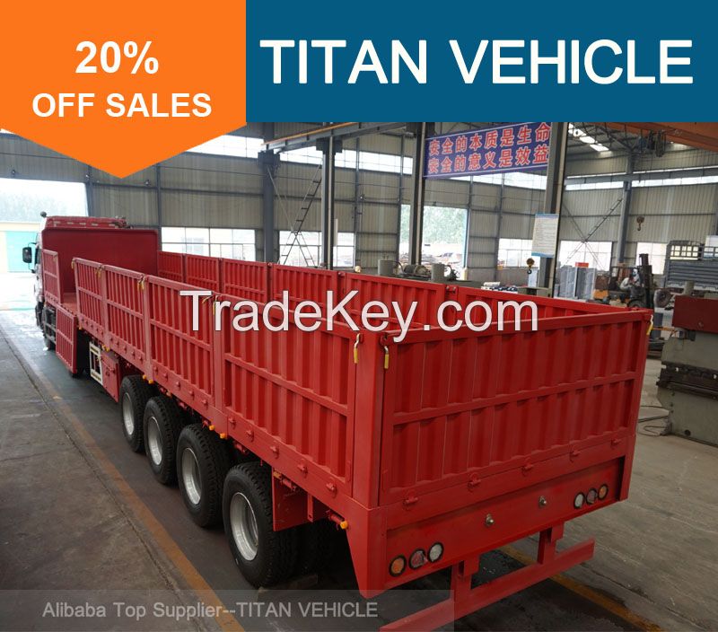 TITAN 40 ton Flatbed Dropside Trailer with Sidewall