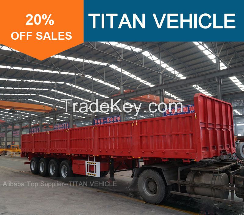 TITAN 40 ton Flatbed Dropside Trailer with Sidewall