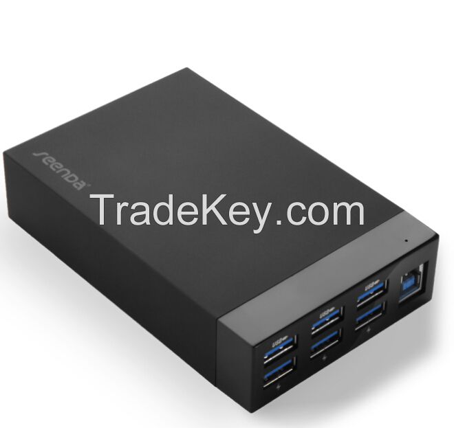 High speed usb 3.0 hub +smart charger+Ethernet Port