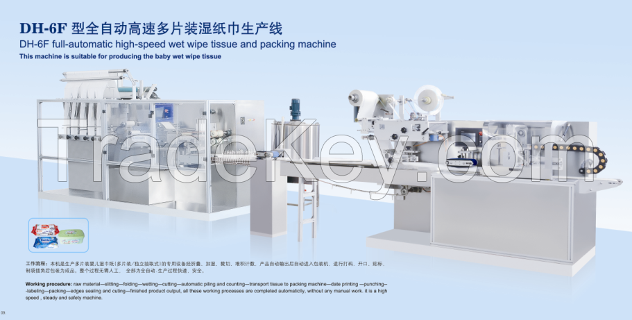 Full-auto baby wet wipe tissue making machine (20-120pcs/pack)