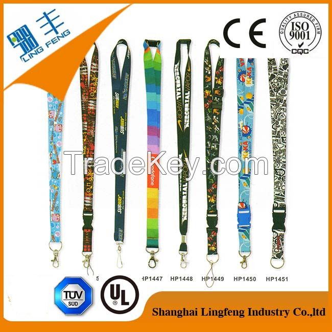 Wholesale polyester/pvc mobile phone lanyard