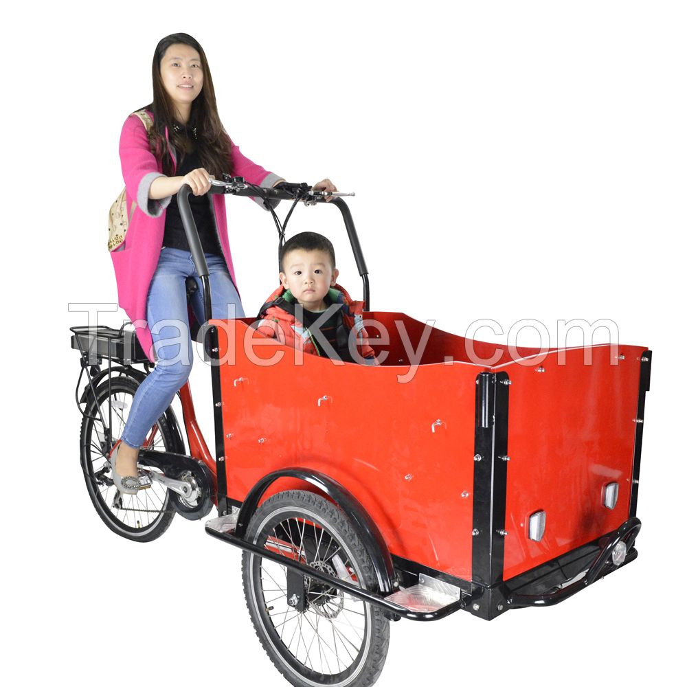 China made high quality dutch electric tricycle cargo bike for kids