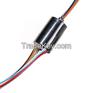 Miniature Slip Ring - 12mm Diameter, 12 Wires, Max 240V @ 2A