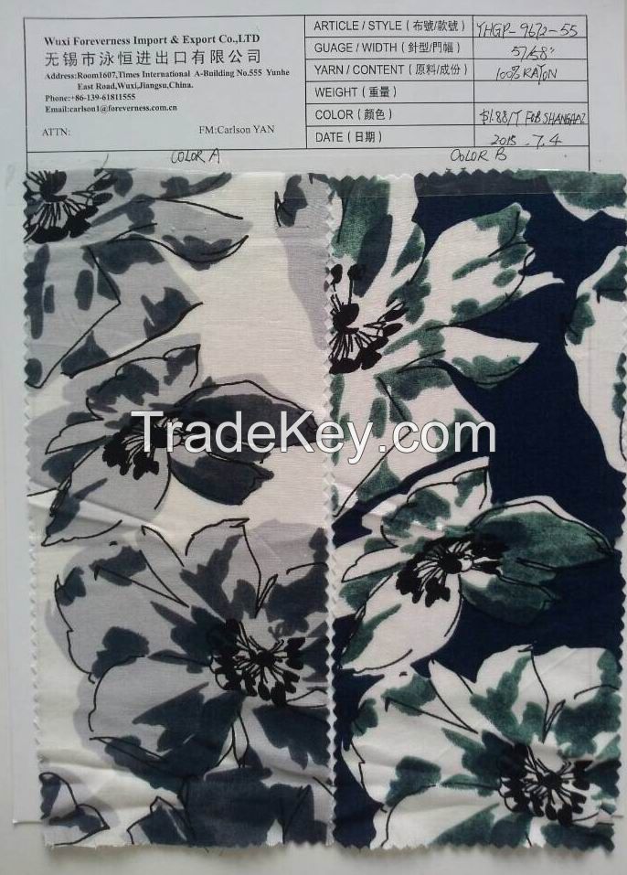 Rayon Printed Fabric