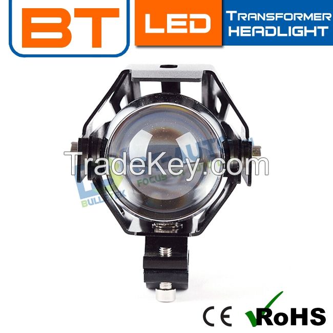 Exporting Blue Housing Motocycle Led Headlight Conversion U5 Transformer 3000lm Lights