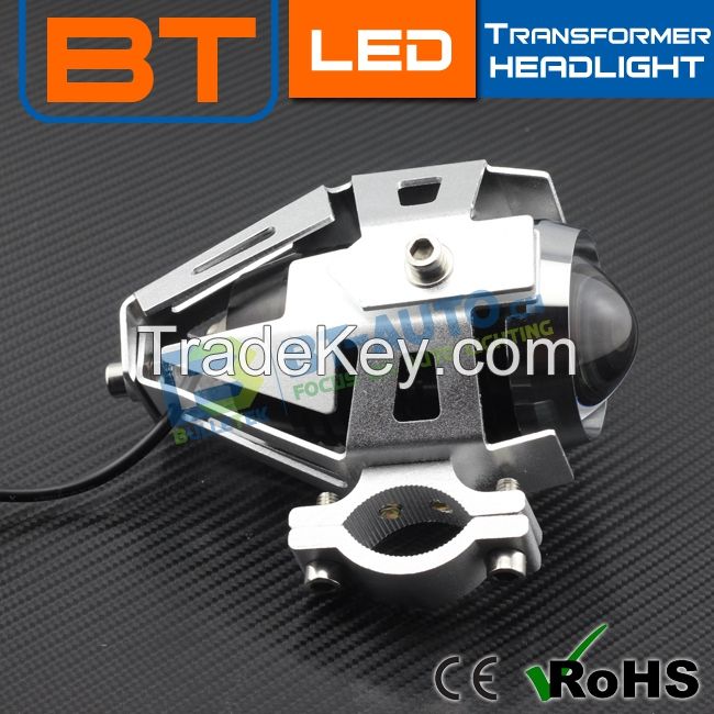 Exporting Blue Housing Motocycle Led Headlight Conversion U5 Transformer 3000lm Lights