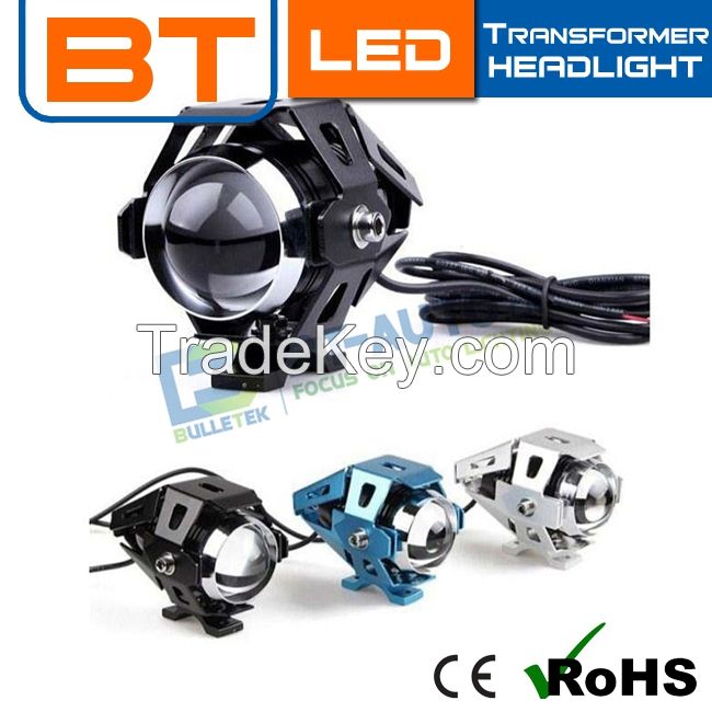 Exporting Blue Housing Motocycle Led Headlight Conversion U5 Transformer 3000lm Lights