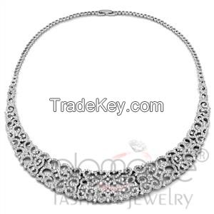 Alamodeonline Rhodium AAA Grade CZ Bridal Jewelry Sets