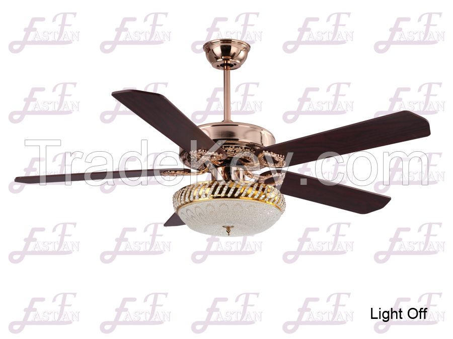 52 inch Crystal Ceiling fans Luxury Ceiling fans Modern living room ceiling fan