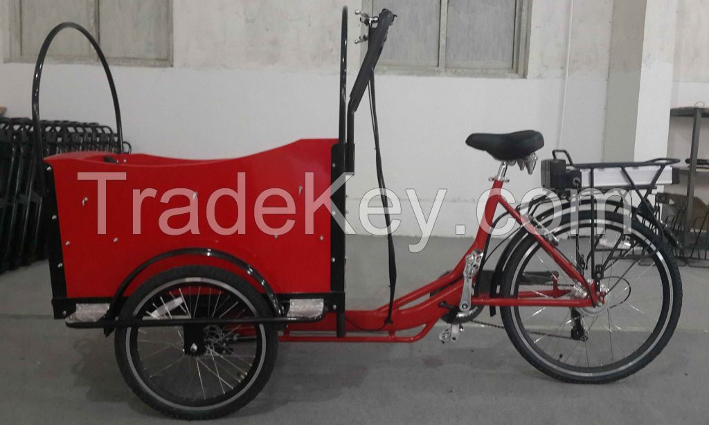 CE denish bakfiets adult electric pedal cargo tricycle for sale 2015