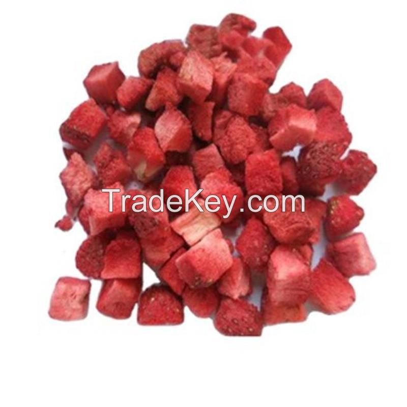 Vacuum dehydrated fruit freeze dried strawberry diced