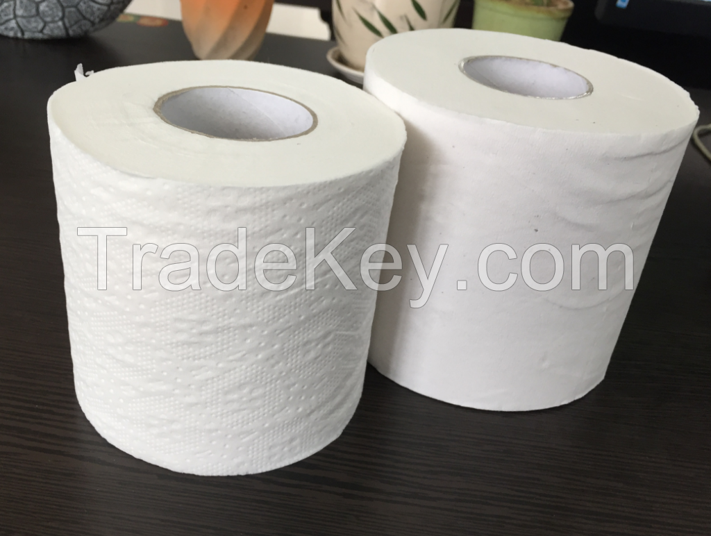Wholesale 3 ply layer printed core bathroom tissue/toilet paper/toilet tissue roll