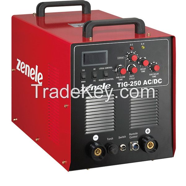 ZENELE MOSFET inverter AC/DC Square wave TIG welding machine TIG-250AC/DC