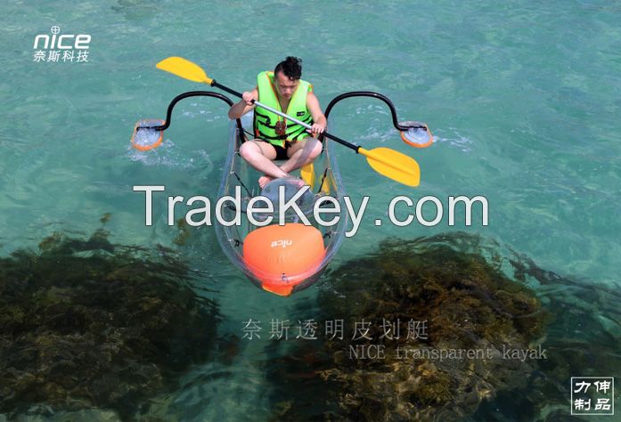 2015 new design Transparent polycarbonate kayak canoe