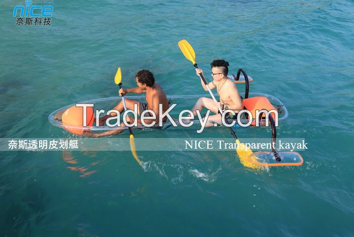 Clear polycarbonate kayak canoe