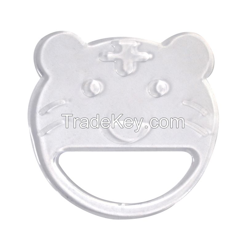 Wholesale Price China Factory Direct Bpa Free Animal Shape Easy To Clean Soft Transparent Durable Silicone Baby Teether