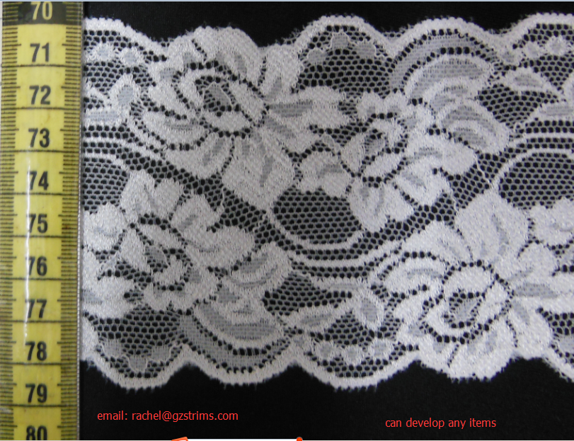 elastic lace/stretch lace/spandex lace#A12