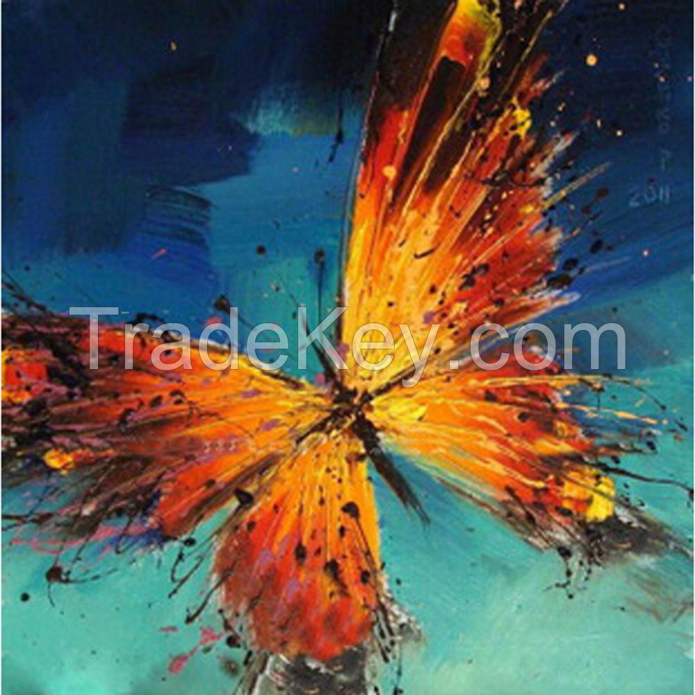 High quality Wall sticker oil painting wallpaper butterfly abstract