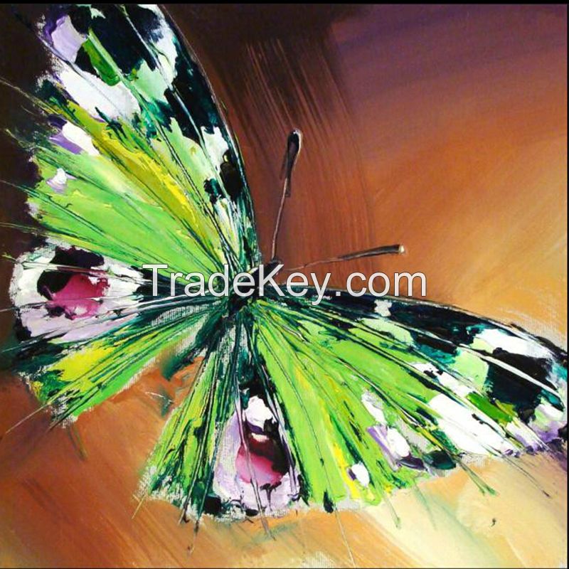 High quality Wall sticker oil painting wallpaper butterfly abstract