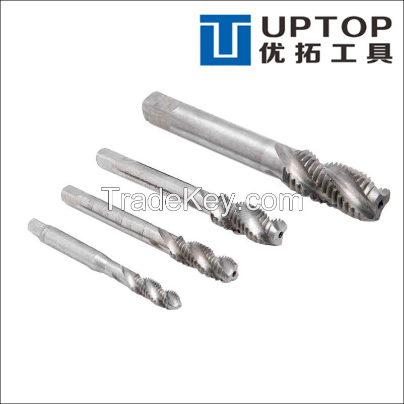 HSS thread tap with straight fluted and sprial fluted