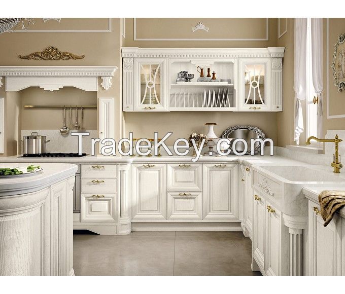 custom made solid wood modular kitchen cabinet project 