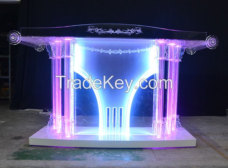 2015 new church pulpit, automatic changing color church pulpit.