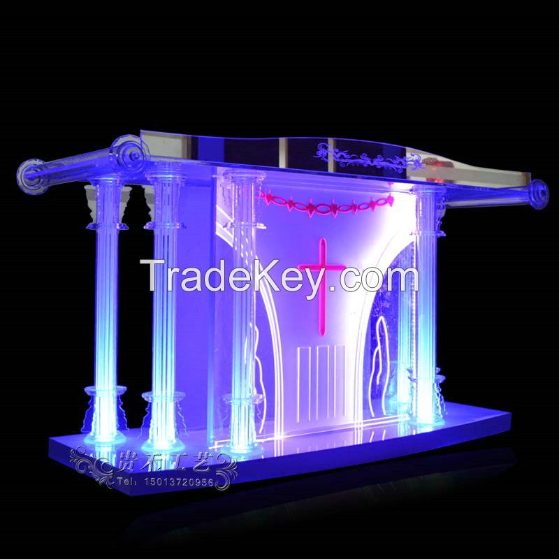 2015 new church pulpit, automatic changing color church pulpit.