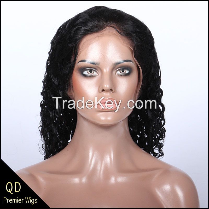 Malaysian Virgin hair water wave full lace wigs